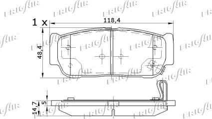 Frigair PD34.501 - Brake Pad Set, disc brake autospares.lv