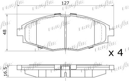 Frigair PD31.508 - Brake Pad Set, disc brake autospares.lv