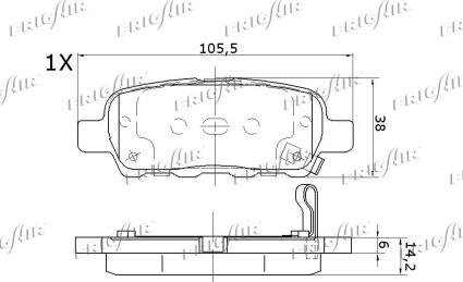 Frigair PD21.503 - Brake Pad Set, disc brake autospares.lv