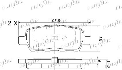 Frigair PD21.503 - Brake Pad Set, disc brake autospares.lv