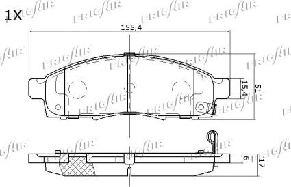 Frigair PD21.514 - Brake Pad Set, disc brake autospares.lv