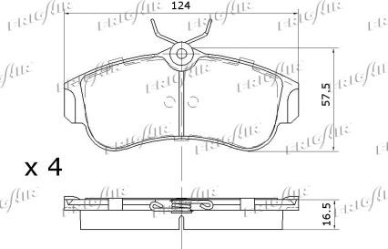 Frigair PD21.512 - Brake Pad Set, disc brake autospares.lv