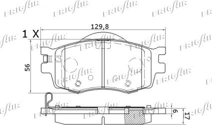 Frigair PD28.515 - Brake Pad Set, disc brake autospares.lv