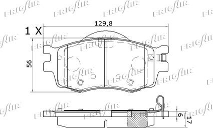 Frigair PD28.515 - Brake Pad Set, disc brake autospares.lv