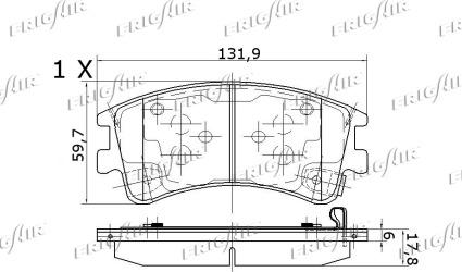 Frigair PD27.502 - Brake Pad Set, disc brake autospares.lv