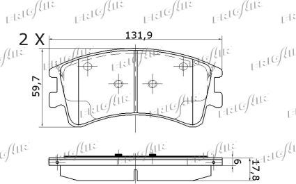 Frigair PD27.502 - Brake Pad Set, disc brake autospares.lv