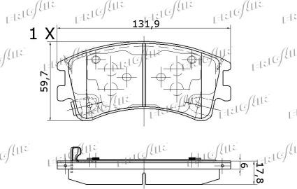 Frigair PD27.502 - Brake Pad Set, disc brake autospares.lv