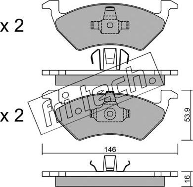 Fri.Tech. 994.0 - Brake Pad Set, disc brake autospares.lv