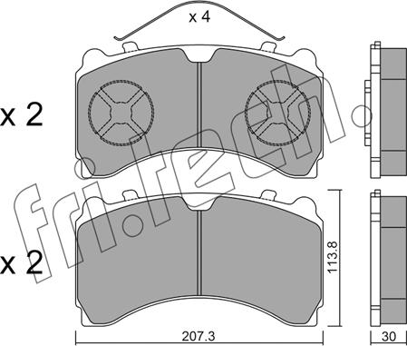 Fri.Tech. 951.0 - Brake Pad Set, disc brake autospares.lv