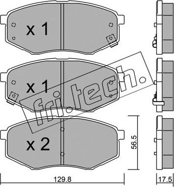 Fri.Tech. 958.0 - Brake Pad Set, disc brake autospares.lv