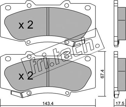 Fri.Tech. 953.0 - Brake Pad Set, disc brake autospares.lv