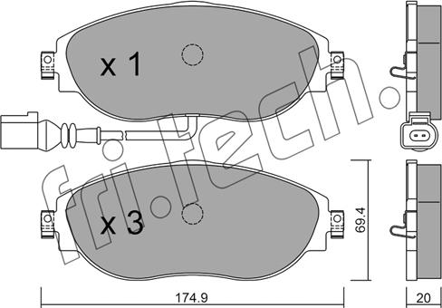 Fri.Tech. 968.0 - Brake Pad Set, disc brake autospares.lv