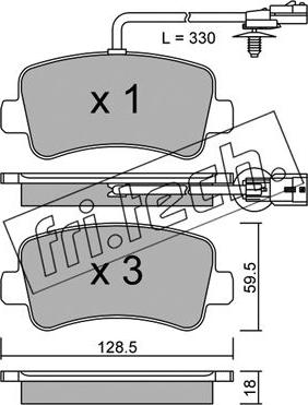 Fri.Tech. 916.0 - Brake Pad Set, disc brake autospares.lv