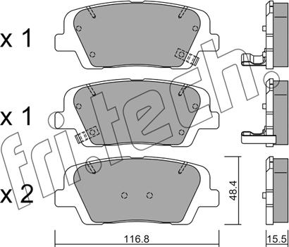 Fri.Tech. 918.0 - Brake Pad Set, disc brake autospares.lv