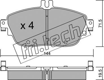 Fri.Tech. 981.0 - Brake Pad Set, disc brake autospares.lv