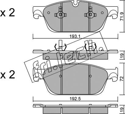 Fri.Tech. 983.0 - Brake Pad Set, disc brake autospares.lv