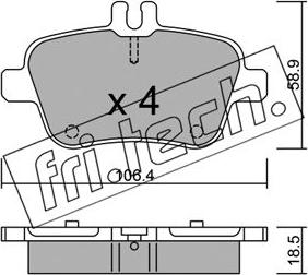 Fri.Tech. 982.0 - Brake Pad Set, disc brake autospares.lv