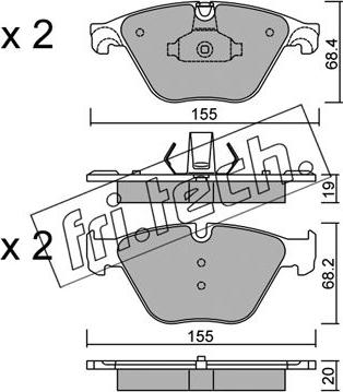 Fri.Tech. 936.0 - Brake Pad Set, disc brake autospares.lv