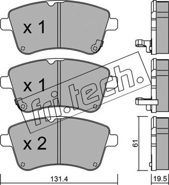 Fri.Tech. 931.0 - Brake Pad Set, disc brake autospares.lv