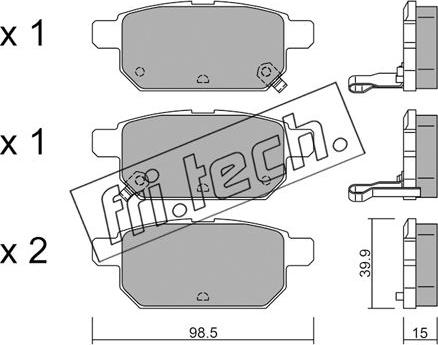Fri.Tech. 933.0 - Brake Pad Set, disc brake autospares.lv