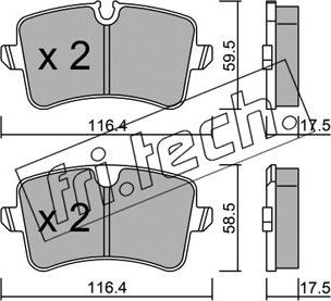 Fri.Tech. 971.0 - Brake Pad Set, disc brake autospares.lv