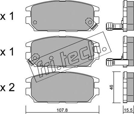 Fri.Tech. 499.0 - Brake Pad Set, disc brake autospares.lv