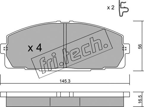 Fri.Tech. 449.0 - Brake Pad Set, disc brake autospares.lv