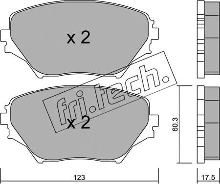 Fri.Tech. 445.0 - Brake Pad Set, disc brake autospares.lv