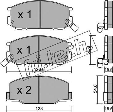 Fri.Tech. 440.0 - Brake Pad Set, disc brake autospares.lv