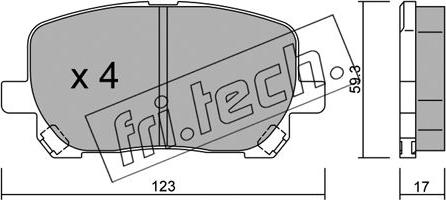 Fri.Tech. 442.0 - Brake Pad Set, disc brake autospares.lv