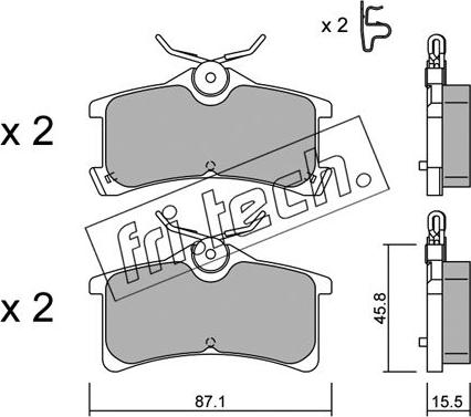 Fri.Tech. 465.0 - Brake Pad Set, disc brake autospares.lv