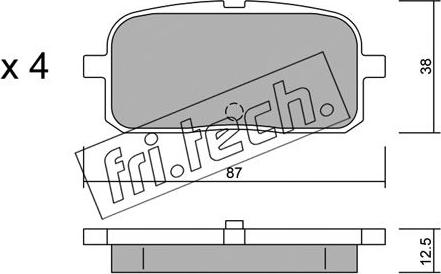 Fri.Tech. 461.0 - Brake Pad Set, disc brake autospares.lv