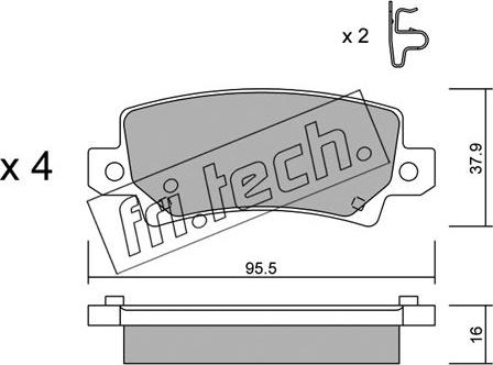 Fri.Tech. 463.0 - Brake Pad Set, disc brake autospares.lv