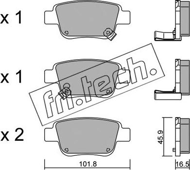 Fri.Tech. 467.0 - Brake Pad Set, disc brake autospares.lv