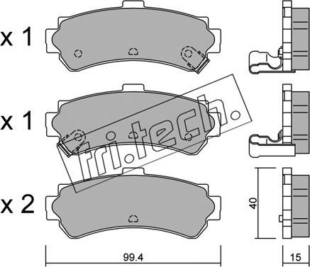 Fri.Tech. 418.0 - Brake Pad Set, disc brake autospares.lv