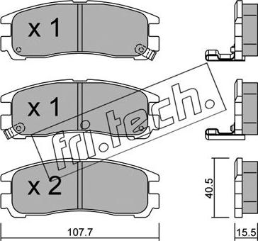 Fri.Tech. 413.0 - Brake Pad Set, disc brake autospares.lv