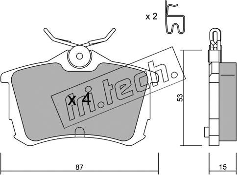 Fri.Tech. 481.0 - Brake Pad Set, disc brake autospares.lv