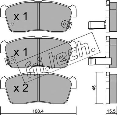 Fri.Tech. 430.0 - Brake Pad Set, disc brake autospares.lv