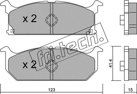 Fri.Tech. 431.0 - Brake Pad Set, disc brake autospares.lv