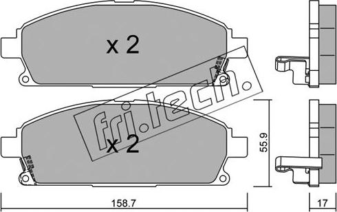 Fri.Tech. 421.1 - Brake Pad Set, disc brake autospares.lv