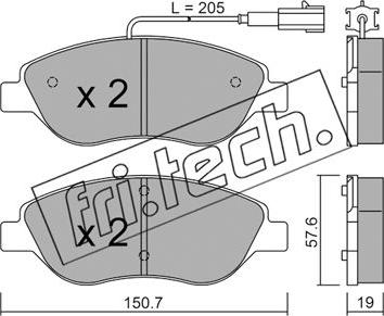 Fri.Tech. 593.1 - Brake Pad Set, disc brake autospares.lv