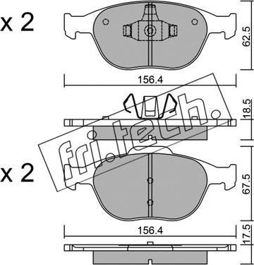 Fri.Tech. 549.0 - Brake Pad Set, disc brake autospares.lv