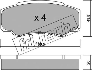 Fri.Tech. 548.0 - Brake Pad Set, disc brake autospares.lv