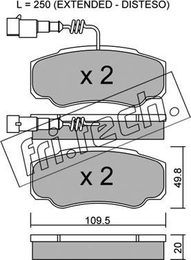 Fri.Tech. 548.1 - Brake Pad Set, disc brake autospares.lv