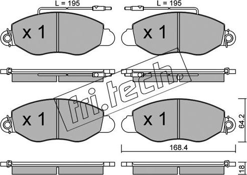 Fri.Tech. 552.1 - Brake Pad Set, disc brake autospares.lv