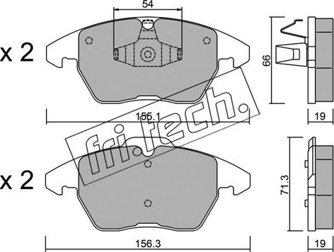 Fri.Tech. 564.1 - Brake Pad Set, disc brake autospares.lv