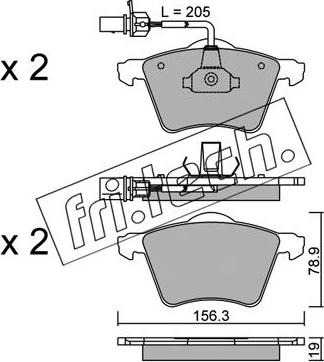 Fri.Tech. 566.1 - Brake Pad Set, disc brake autospares.lv