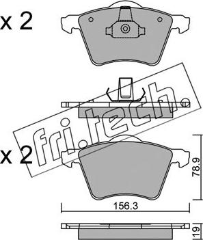 Fri.Tech. 566.2 - Brake Pad Set, disc brake autospares.lv