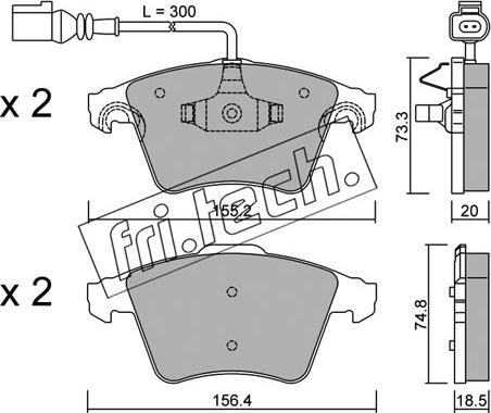 Fri.Tech. 568.2 - Brake Pad Set, disc brake autospares.lv