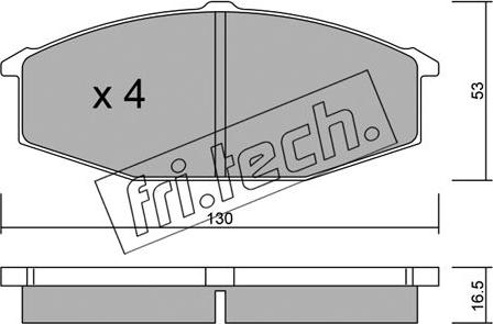 Fri.Tech. 506.0 - Brake Pad Set, disc brake autospares.lv